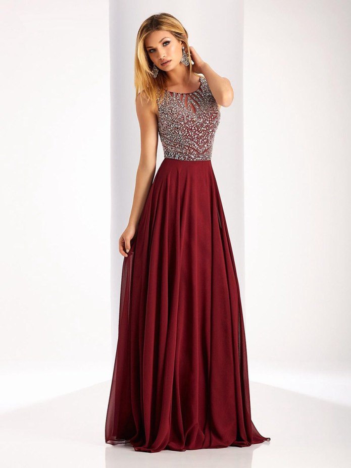 Sherri Hill платье бордовое