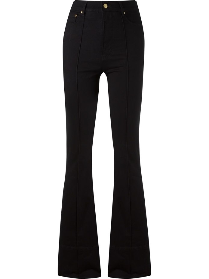 High Waist Flare Jeans Black