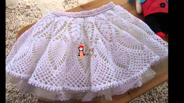 Ажурная юбка крючком для девочки