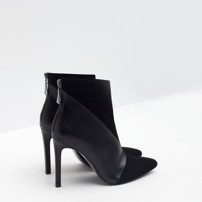 Zara ботинки черные на каблуке