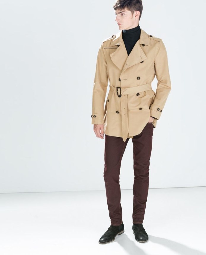 Zara men пальто тренч