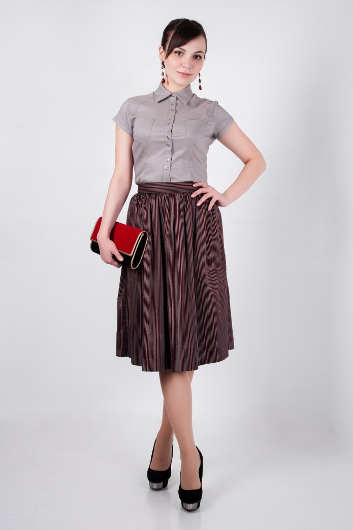 Valentino Tiered Cotton-Blend Poplin Midi skirt