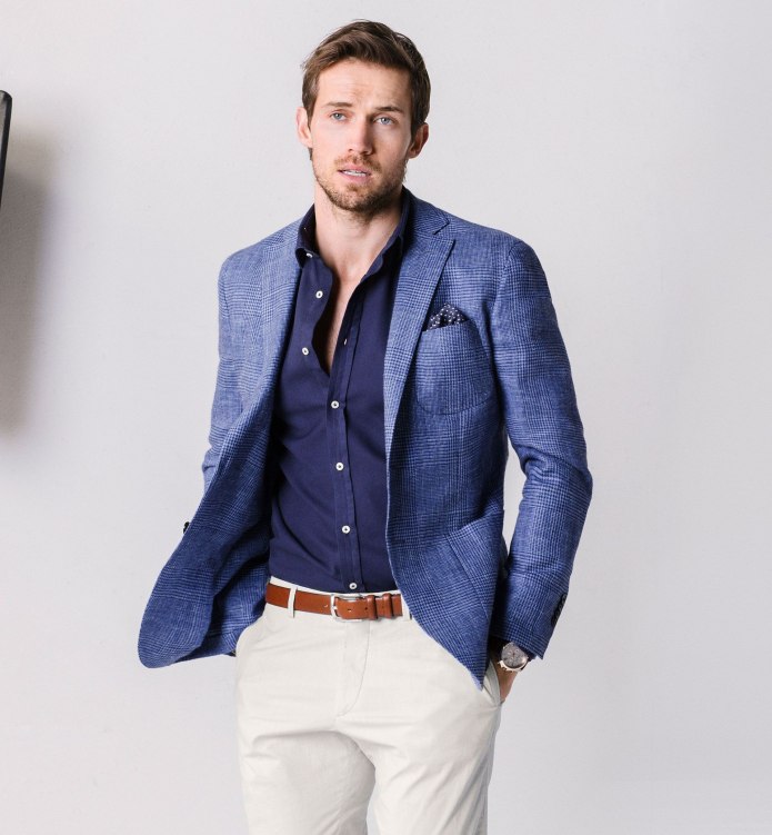 Massimo Dutti блейзер синий мужской