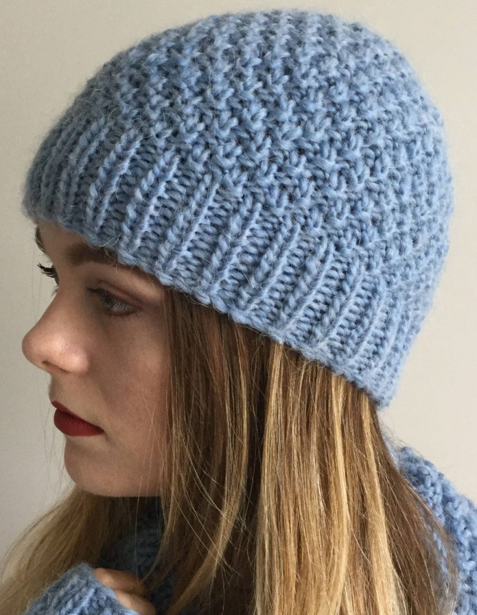 Шапка резинка 2х2 Alize Wool Cotton