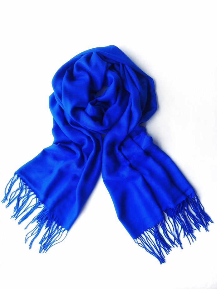 Pashmina фирма палантин синий