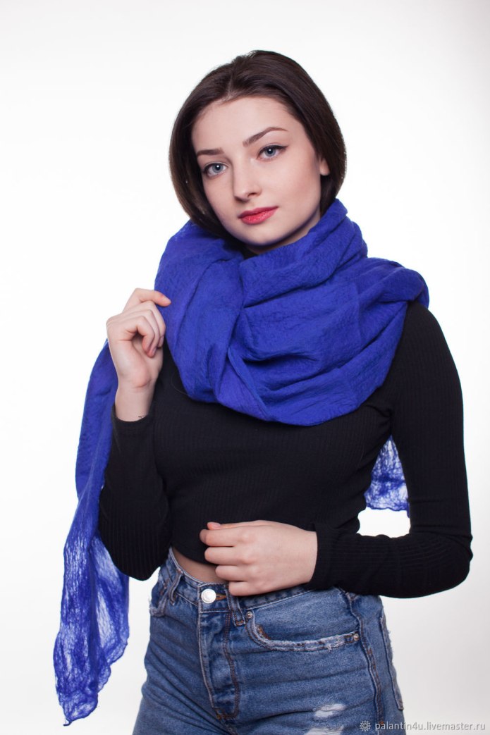 Палантин Sophie Ramage голубой синий