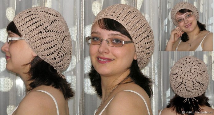 Ажурная летняя шапочка