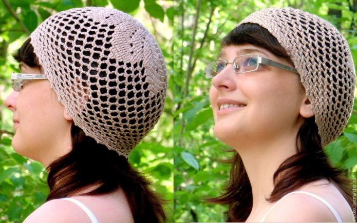 Ажурная летняя шапочка