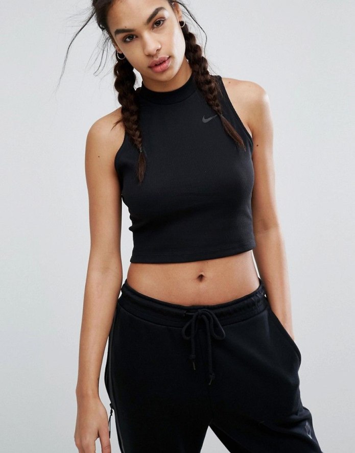 Кроп топ Nike Pro черный