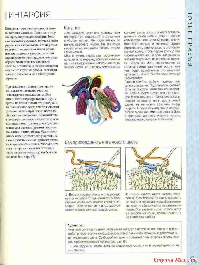Жаккард и интарсия спицами