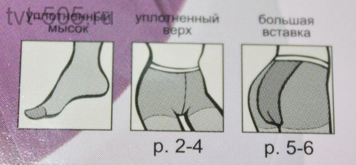 Мысок на колготках уплотнение
