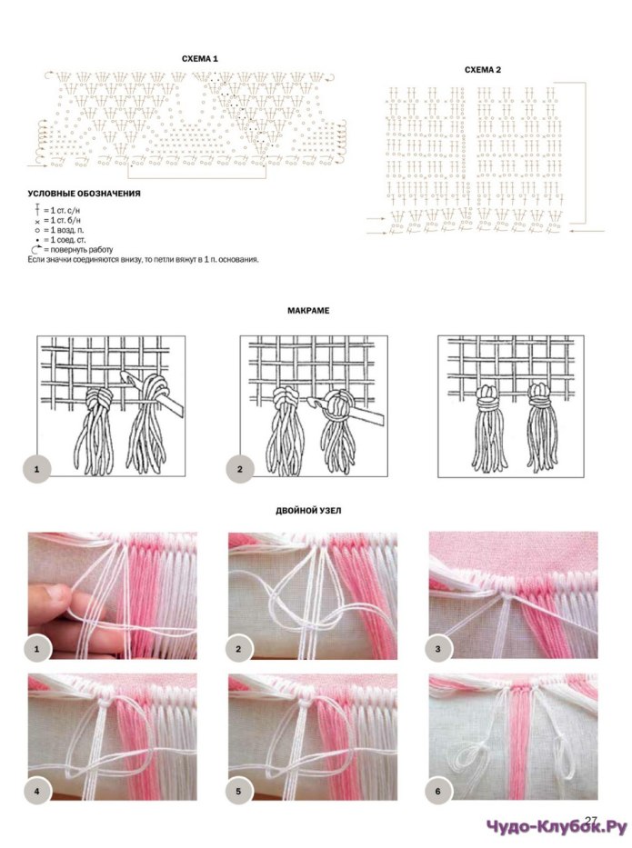 Макраме схема юбки