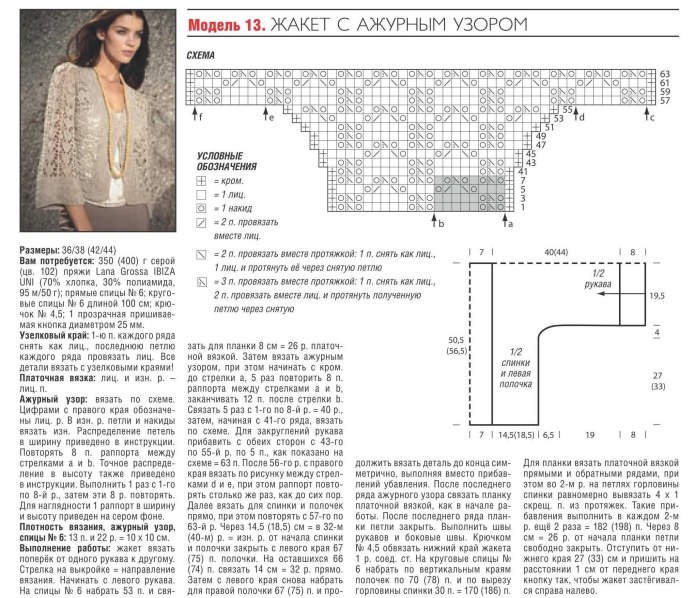 Вязание спицами кофточку для женщины спицами с описанием и схемами