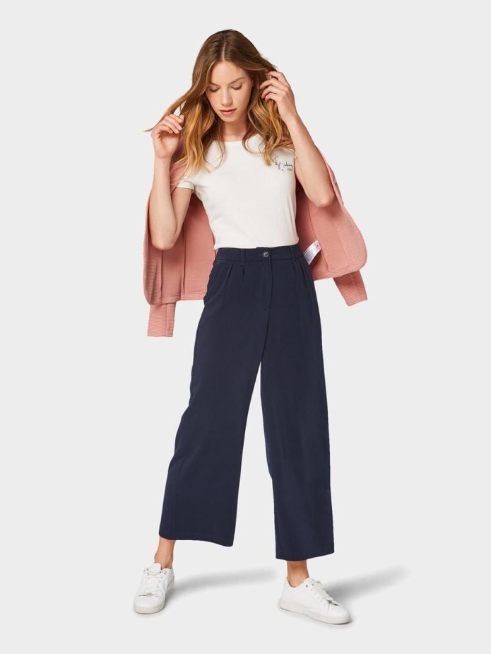 Брюки кюлоты черные Zara