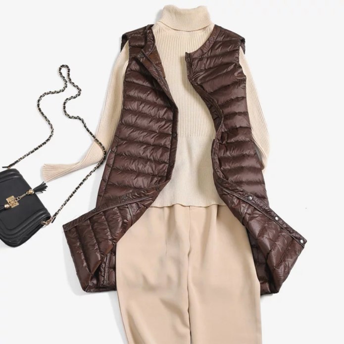 Жилет Zara зимний удлиненный