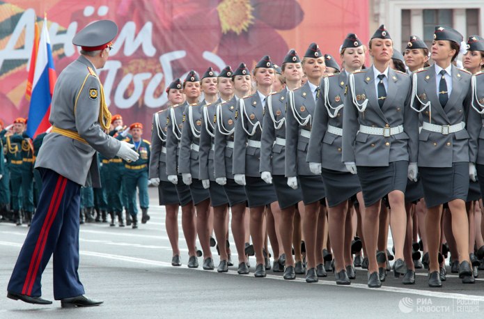 Курсантки Краснодарского военного училища