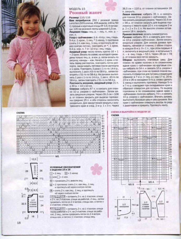 Кофта вязаная спицами схемы для девочки5лет
