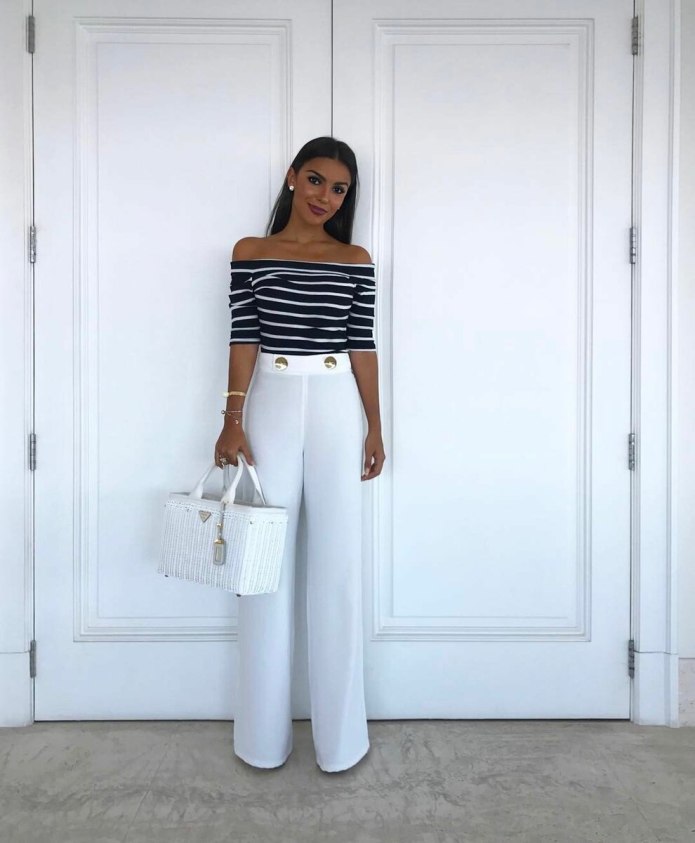 Брюки Zara белые палаццо