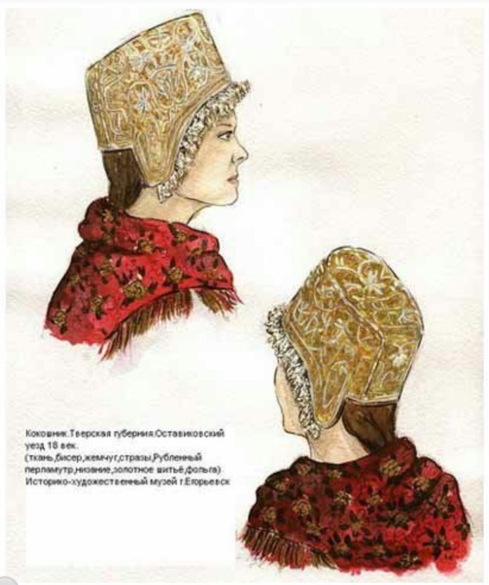 Выкройки русских головных уборов