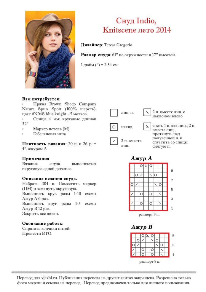 Вязание шарфа снуда спицами для девочки 4года