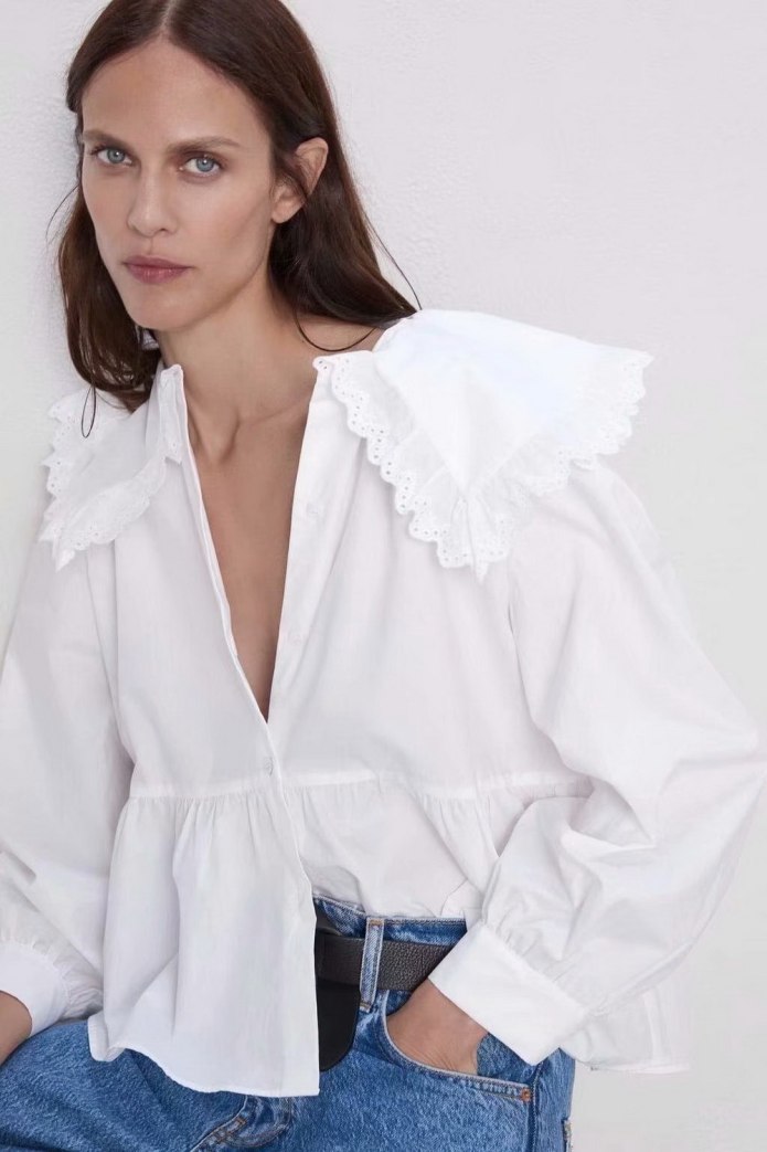 Рубашка Zara с большим воротником