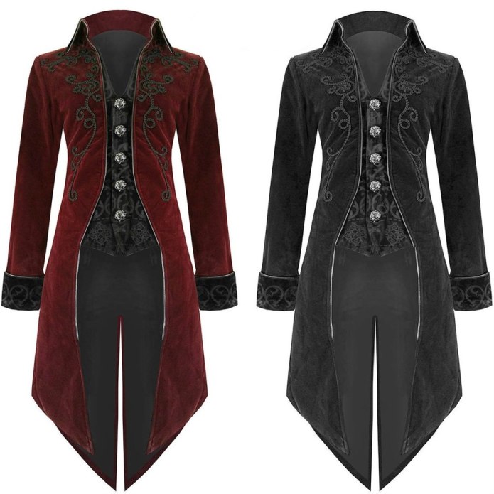 Mens Coat long Jacket Gothic Steampunk с капюшоном