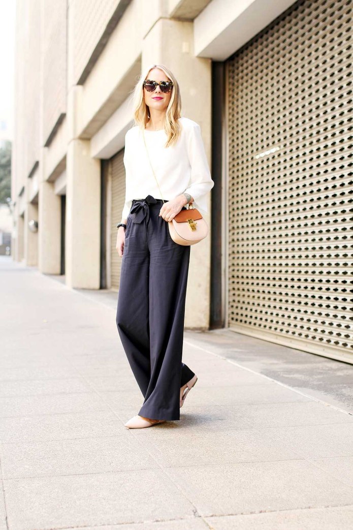 Брюки палаццо Zara черные