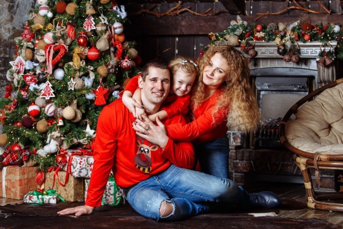 Новогодняя фотосессия семейная
