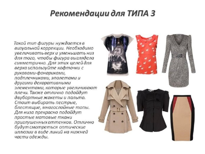 Рекомендации для типа фигуры груша