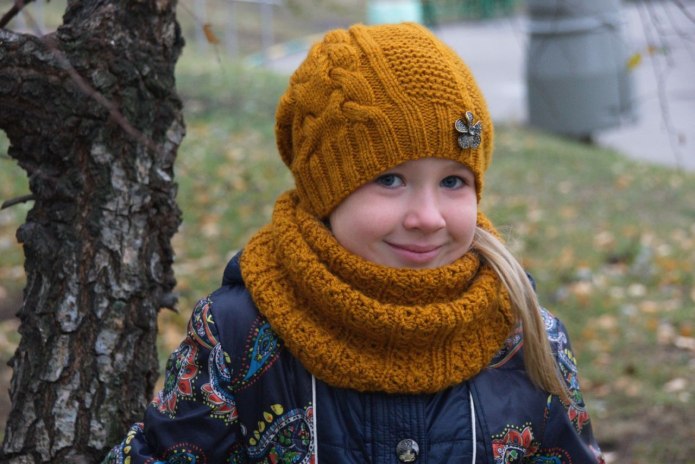 Вязаные детские шапочки на осень