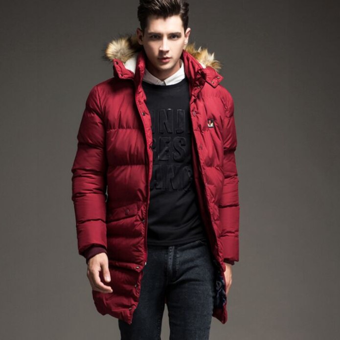 Мужская куртка парка long Puffer with Heavyweight lining