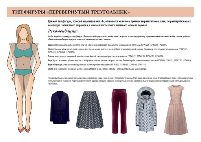 Силуэт перевернутый треугольник в одежде