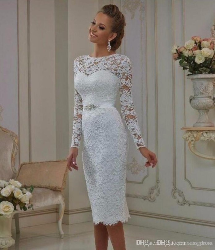 Свадебное платье с рукавами