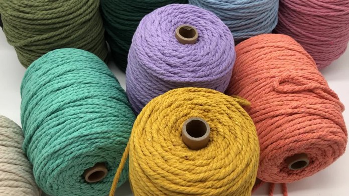 Пряжа-шнур для макраме, Cotton Macrame,