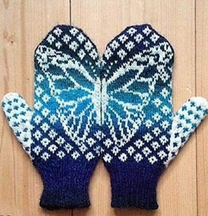 Варежки "Butterfly Wish mittens" by Emily Bujold