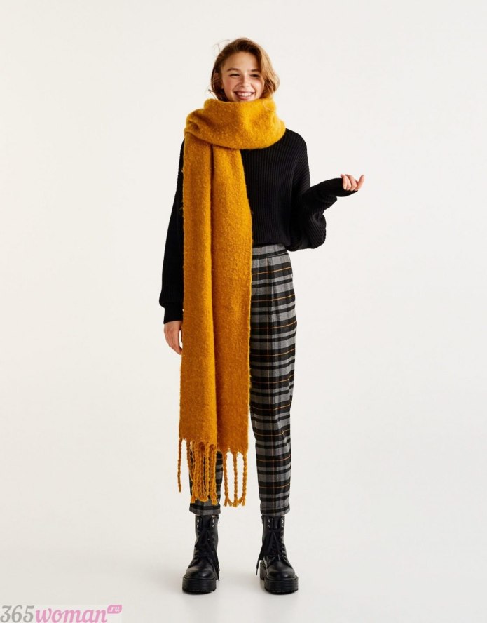 Zara шарф кашемир