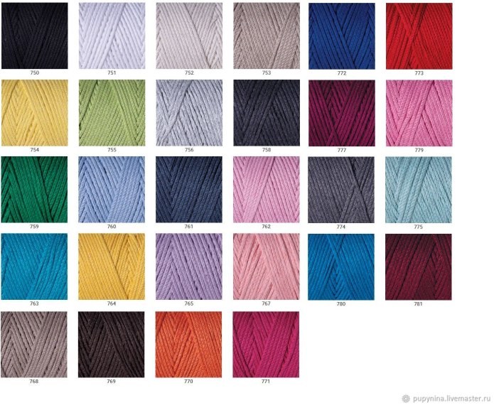 YARNART Macrame палитра
