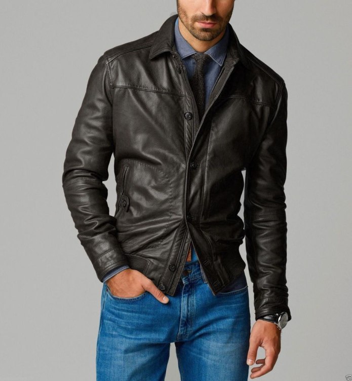 Massimo Dutti кожаный пиджак мужской