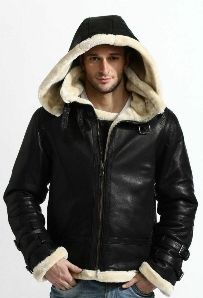 Куртка Black Aviator Leather Jacket