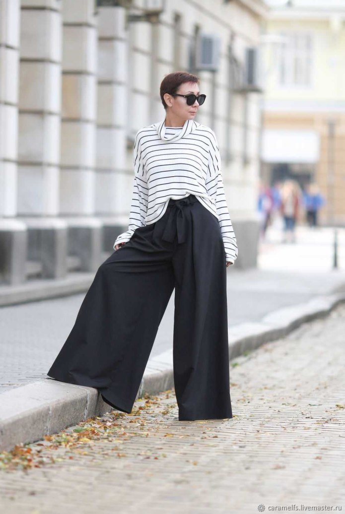 Брюки палаццо Zara синие