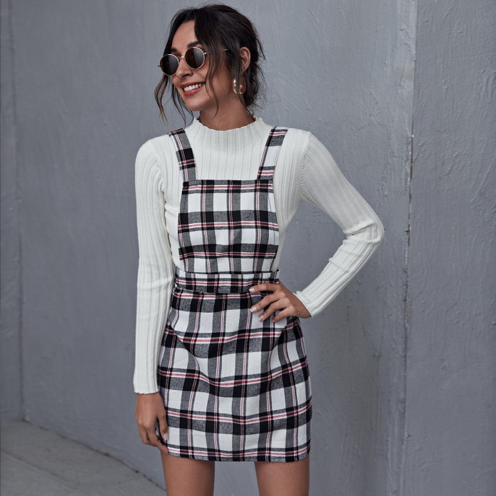 Lapin House вельветовый сарафан платье Tartan