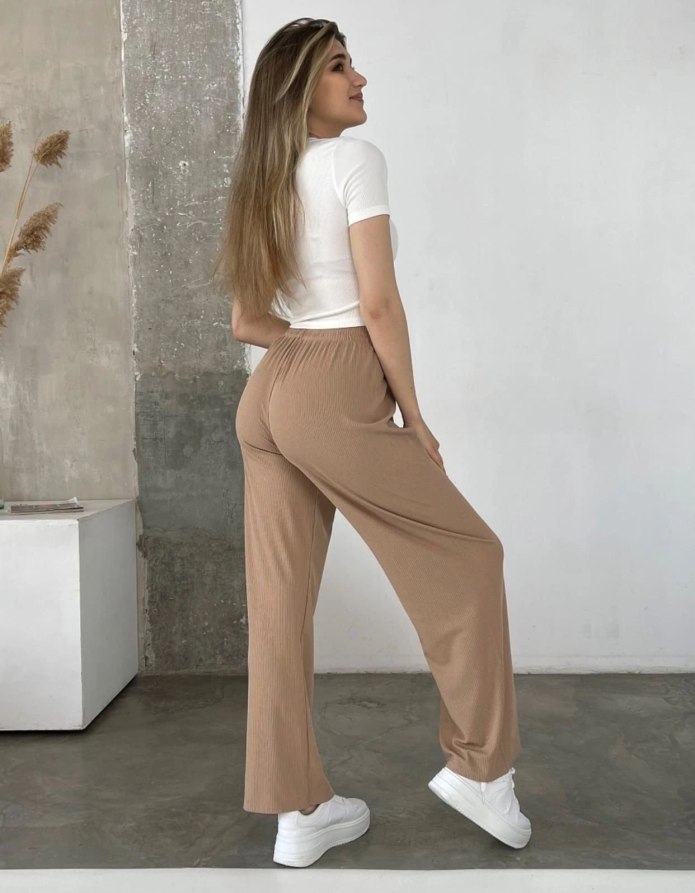 Зеленые брюки палаццо фирма Fashion