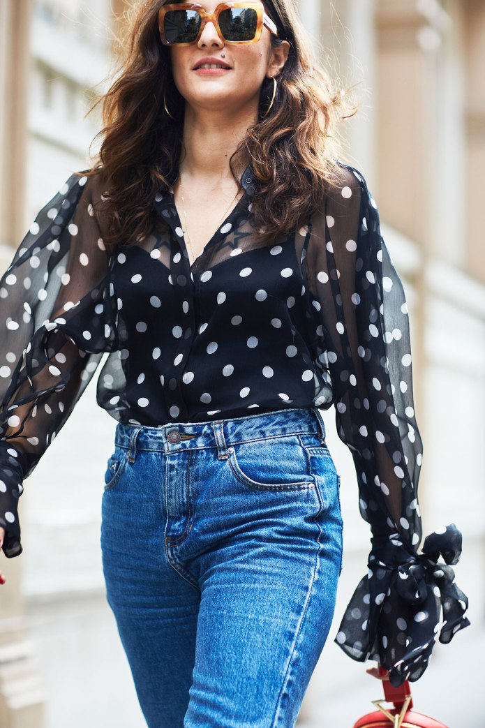 Блуза в горошек Street Style