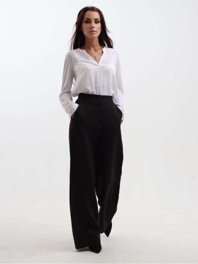 Брюки Zara белые палаццо
