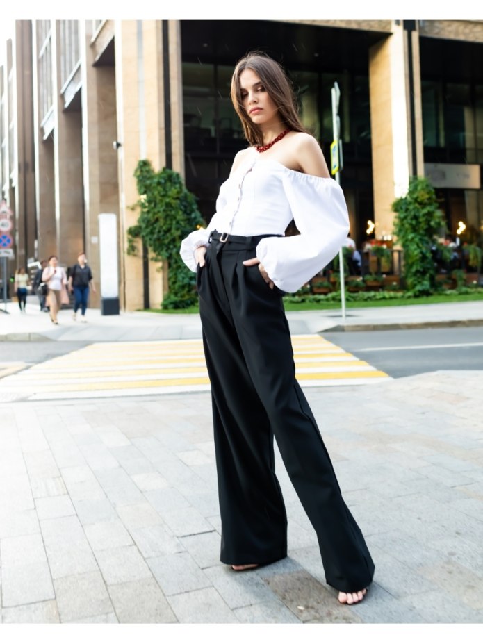 Брюки палаццо фуксия Zara